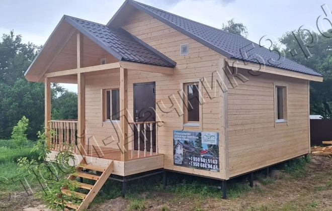 1 Каркасный дом Д-158, 7.5x6м, 42 М², Московская область, г.  Лосино-Петровский, р.п. Свердловский (10)